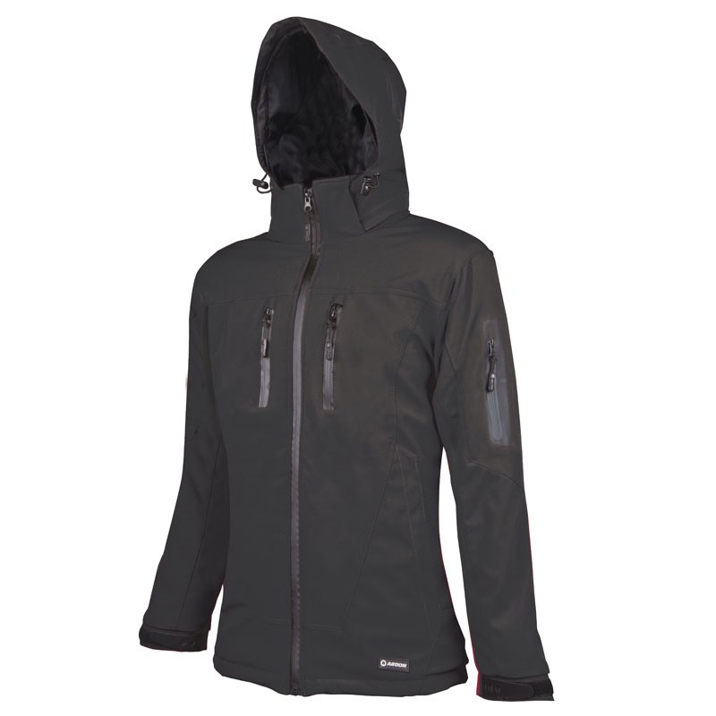 Bunda softsh. Rain Bird ANIMA dámská, černá DOPRODEJ za zvýhodněnou cenu