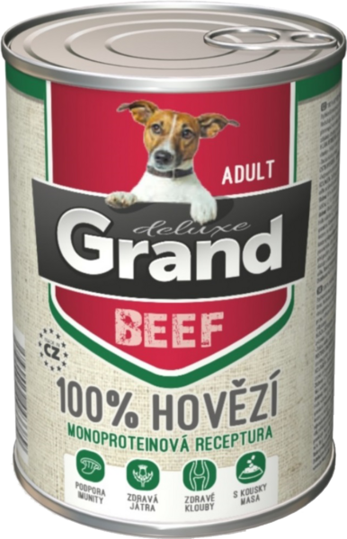 AGRO Grand deluxe 100% HOVĚZÍ ADULT 400g
