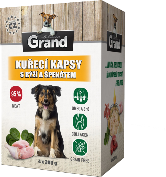 AGRO GRAND Deluxe Kuřecí kapsy s rýží a špenátem